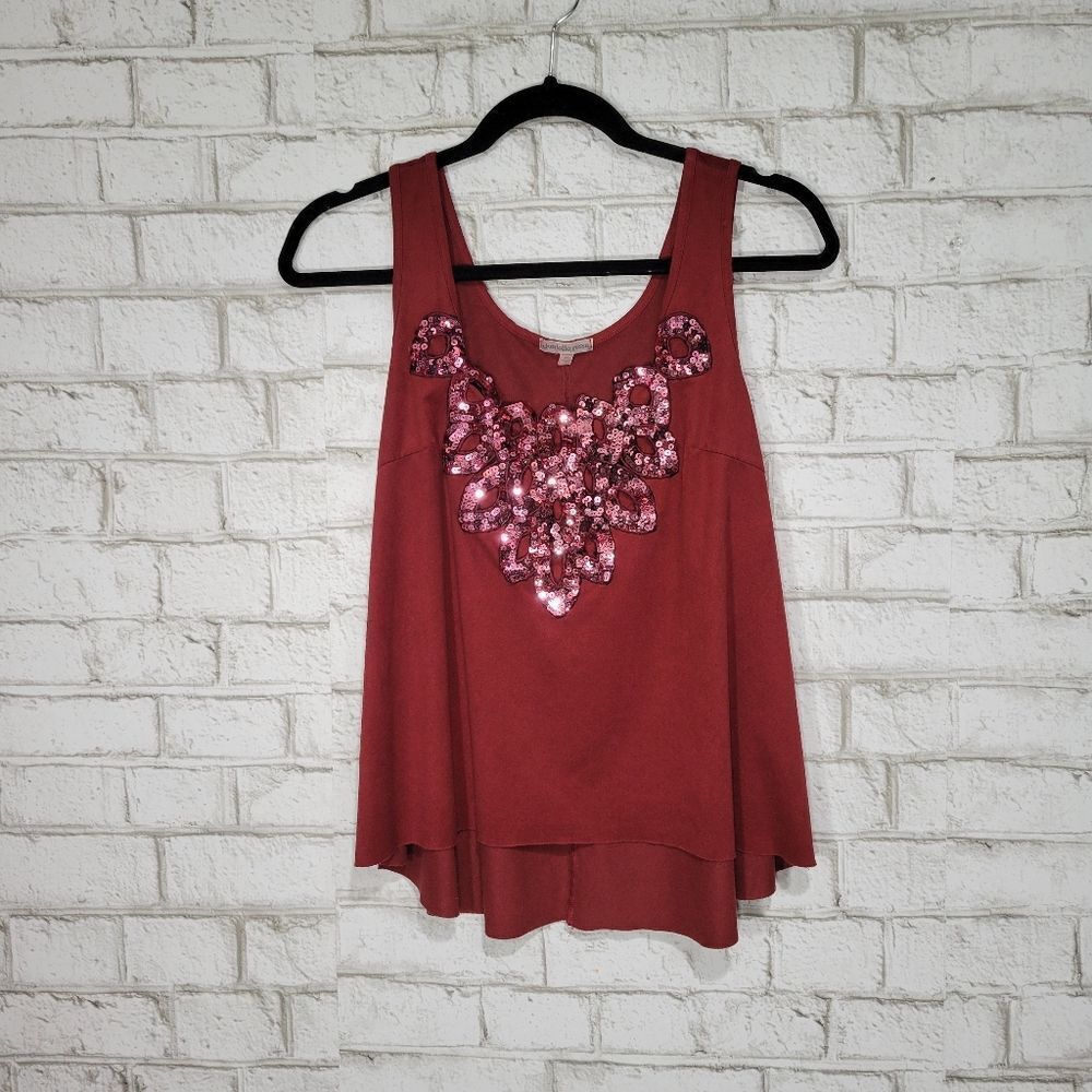Charlotte Russe sequin red tank